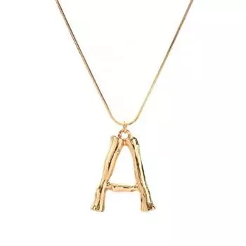 Женщины AZ 26 английские буквы позолоченные кулон-цепочка ожерелье ювелирные изделия A золотистый