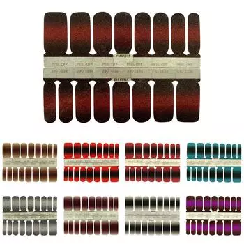 Женщины Блеск Наклейка для ногтей Полный Градиент Лак Арт Наклейки 1