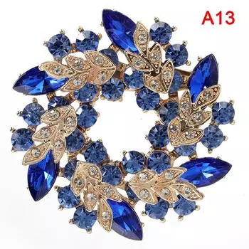 Женщины Броши Шарф Bling Bling Цветок Брошь Булавки