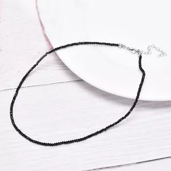 Женщины черный кристалл ключицы колье ожерелье кулон ювелирные изделия подарок серебряный