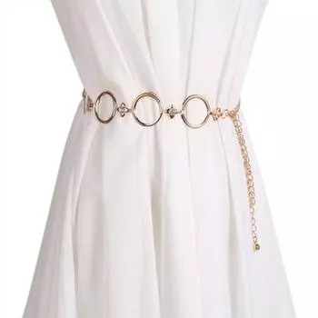 Женщины Дамы Девушки Металлический Золотой Пояс Цепи Свадебная Вечеринка