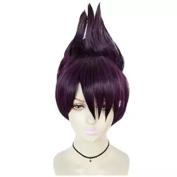 Женщины Данганронпа V3: Killing Harmony Momota Kaito темно-фиолетовый короткий парик из термостойкого волокна Dangan Ronpa, костюм, парики для косплея One Size фиолетовый
