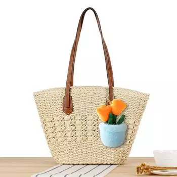 Женщины Девочки Искусственный Цветок Шикарные Брелоки Держатели Орнамент Имитация Тюльпана Подарок 8 Цветов A розовый