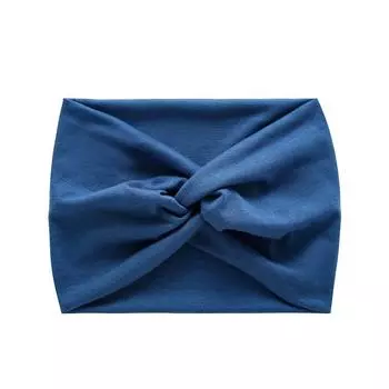 Женщины Девочки Однотонные повязки на голову Вязаные хлопковые повязки для волос Винтажный крест-тюрбан Повязка Банданы Аксессуары для волос Повязки для волос