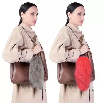 Женщины Девочки Подвеска Пушистый Брелок Сумка Украшения Имитация Лисий Хвост Декоративные Брелки Держатели Мягкие Подарочные Аксессуары