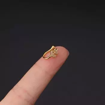 Женщины Девушка Новые Украшения Для Тела 1 шт. Кольцо для Носа Кафф Поддельный Пирсинг Клипса Сердце Крест Цветы Ухо Каффы Тренд 46