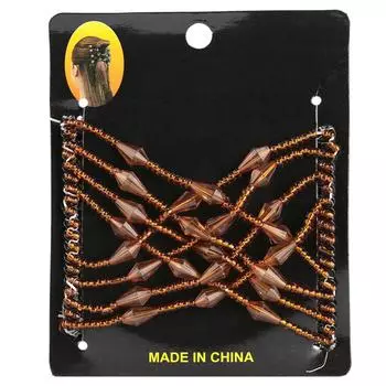 Женщины Девушка Волшебные Легкие Бусины Для Волос Слайд Эластичный Гребень Зажим Эластичная Шпилька Кофе