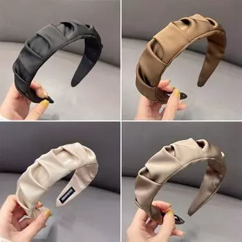 Женщины девушки цветок сплошной цвет широкий обруч для волос повязки на голову ленты для волос