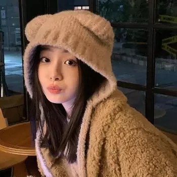 Женщины Девушки Медведь Балаклава Вязаный шарф Шапка Уличная зимняя лыжная шапка Модные теплые вязаные крючком шапки с капюшоном ONE SIZE