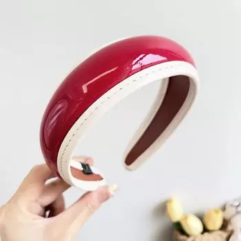 Женщины Девушки ПУ Кожа Губка Повязка на Голову Ободок Взрослые Аксессуары для Волос Ювелирные Изделия для Волос