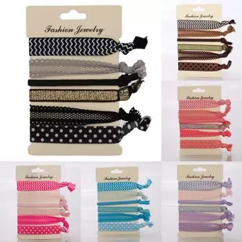 Женщины девушки завязанные эластичные веревки для волос хвост держатель браслеты завязки для волос инструмент розы красного