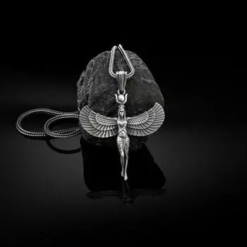 Кулон на цепочке с изображением Исиды - египетская богиня Isis - идеал женственности и материнства