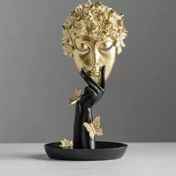 Женщины Face Art Статуя Скульптура Абстрактные Коллекционные Статуэтки Украшения Для Дома Гостиная Стол Книжная Полка Офис Орнамент Подарки