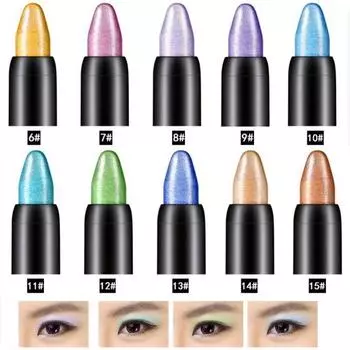 Женщины Хайлайтер Тени для век Карандаш Косметический блеск Длительная подводка для глаз Ручка