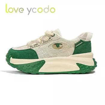 Женщины и девушки-студенты, весенне-осенние модные повседневные удобные кроссовки на платформе с поднятой подошвой 40