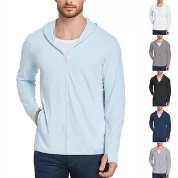 Женщины и мужчины в одинаковой моде Солнцезащитная одежда Летняя УФ-дышащая тонкая одежда Солнцезащитная одежда Пальто L