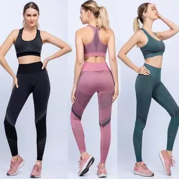 Женщины Йога Фитнес Бег Эластичный Талия Стрейч Спортивные Твердые Леггинсы S чёрный