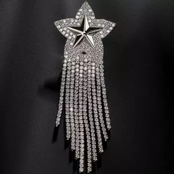 Женщины Кристалл Брошь Булавка Стразы Кисточка Броши Свадебные Украшения Подарки Лацкан