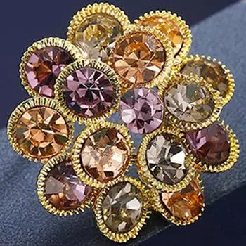 Женщины Кристалл Цветок Броши Стразы Брошь Булавка Свадебная Вечеринка Ювелирные Изделия Подарки