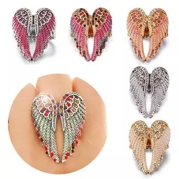 Женщины Крылья ангела Эластичное кольцо Винтаж Ювелирные изделия Подарок Ручная работа 1 шт. 1 pc золотой