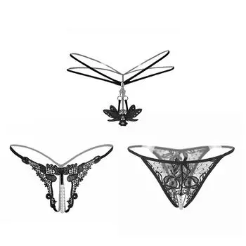 Женщины леди стринги сексуальные трусики стринги кружева брюки женские трусы нижнее белье