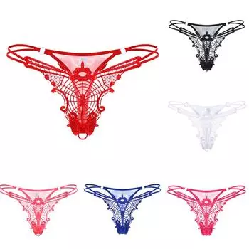Женщины леди стринги сексуальные трусики стринги кружева брюки женские трусы нижнее белье