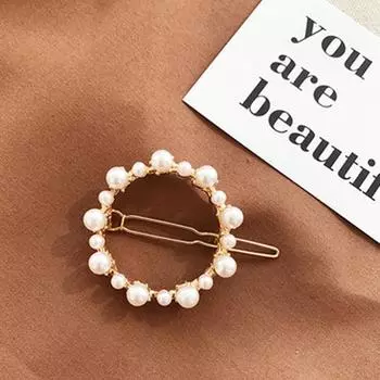 Женщины милые девушки жемчужные бусины заколка для волос заколка аксессуары для волос подарок One Size белый