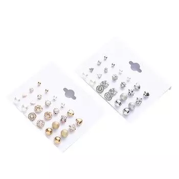 Женщины Мода Квадратный Хрустальное Сердце Серьги Серьги Жемчужные Серьги серебряный