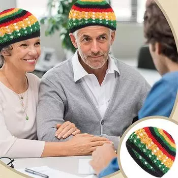 Женщины Мужчины Исламское вязание крючком Исламская шапка Куфи Шляпы Куфи Кепка Твердые хлопковые молитвенные шапки Новые