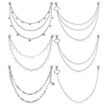 Женщины Мужчины Пояс Панк Металл Хип-Хоп Ювелирные Изделия Брюки Цепь DIY Модные Аксессуары