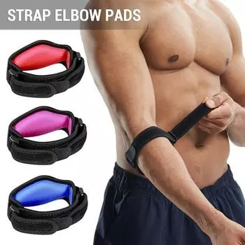 Женщины Мужчины Теннисный локоть Брейс Локоть Ремень с губчатой подкладкой Профессиональный тендинит Нарукавная повязка Спортивные ремни для поддержки предплечья Локоть розы красного