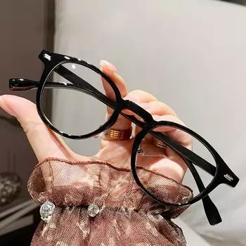 Женщины Мужчины Универсальные очки с полной оправой, защищающие от синего света, маленькие круглые очки с высокой четкостью и плоскими линзами