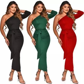 Женщины невесты подружки невесты свадебные платья с открытыми плечами плиссированные длинные рукава длинное платье вечерние миди бальные платья S чёрный