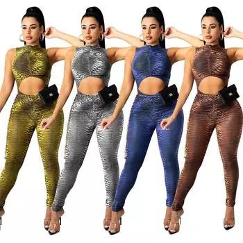 Женщины невесты подружки невесты свадебный без рукавов принт ажурный длинный комбинезон вечерние комбинезоны комбинезоны S коричневый