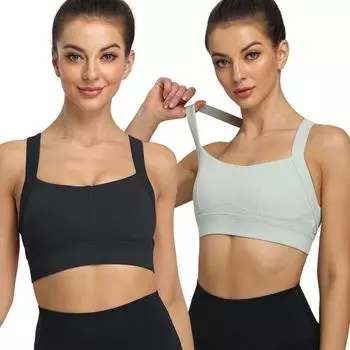 Женское спортивное белье больших размеров, жилет для йоги больших размеров с широкими бретелями, противоударный бюстгальтер для бега, фитнес-бюстгальтер 2XL
