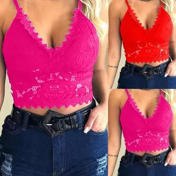 Женщины Плюс Размер Жилет Crop Беспроводной Бюстгальтер Нижнее Белье Сексуальное V-образным Вырезом Нижнее Белье Камзол One size