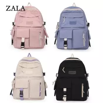 Женщины путешествия холст хит цвета рюкзак консервативный стиль школы большой рюкзак розовый