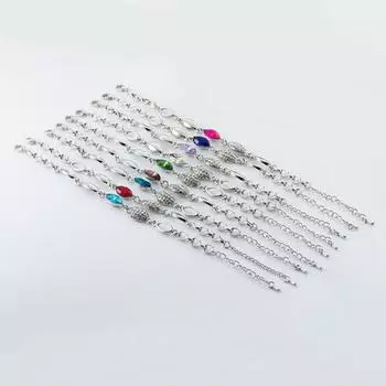 Женщины Rhinestone Геометрический кулон Ожерелье Браслет Крюк Серьги Комплект ювелирных изделий