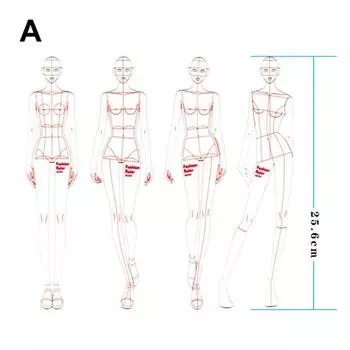 Женщины рисуют шаблон фигуры линейки для иллюстрации, шаблон эскиза