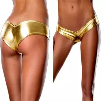 Женщины сексуальные голые трусы из искусственной кожи женское белье леди бикини стринги