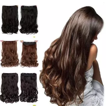 Женщины супер длинные вьющиеся волосы большая волна наращивание волос кусок сетчатого бесшовного парика 50cm