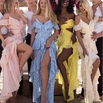 Женщины Свадебные невесты подружки невесты элегантные без рукавов пайетки ажурные оборки подтяжки ремень V-образный вырез макси длинное платье вечернее бальное платье S бежевый