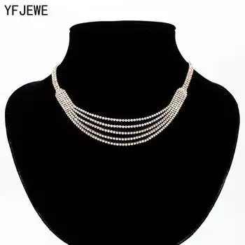 Женщины волна Логан ключицы ожерелья роскошный кристалл колье ожерелье кулон ювелирные изделия воротник ожерелье золотой