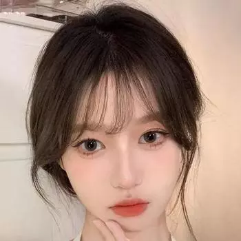 Женская 3D челка, естественная тонкая французская челка, наращивание волос на лбу, черно-коричневая челка, парик с бахромой, шиньоны черный коричневый