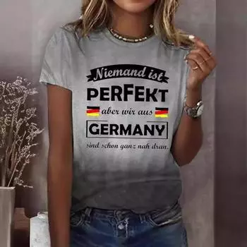 Женская 3D футболка с цветным принтом на все тело, летняя футболка с круглым вырезом и короткими рукавами S