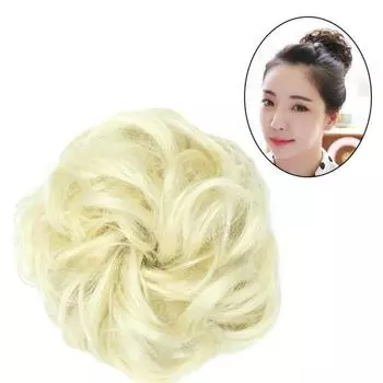 Женская эластичная грязная вьющаяся волнистая булочка для волос, наращивание хвоста, шиньон, резинка для волос Q5-613#