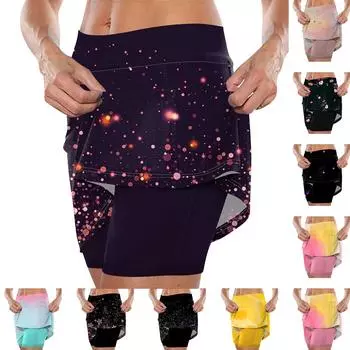 Женская эластичная юбка для йоги Цельная верхняя одежда с принтом тай-дай с градиентным принтом Юбка для йоги XXXL