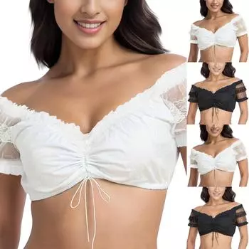 Женская элегантная классическая пивная фестивальная рубашка с обычной отделкой снизу и небольшой строчкой XXXXXL чёрный