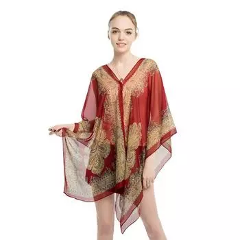 Женская элегантная кружевная шифоновая рубашка, шелковый шарф, накидка, шелковистая шаль фиолетовый