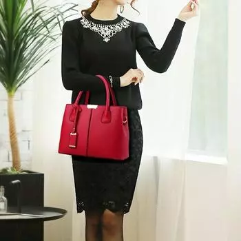 Женская элегантная сумка-тоут, универсальная сумка на плечо, простая большая сумка для работы